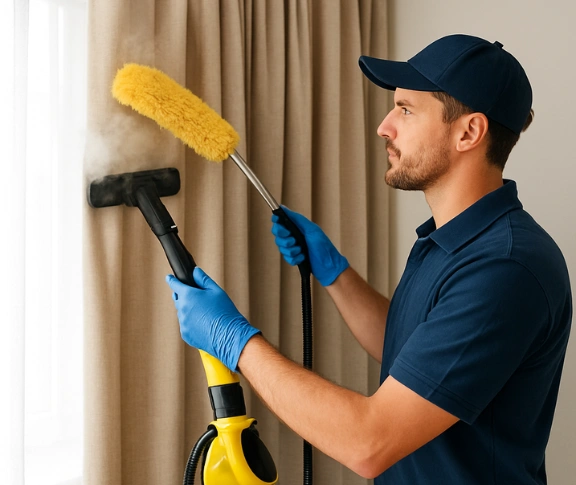 Trusted drapes cleaning technician Matty Curtain Cleaning indooroopilly QLD